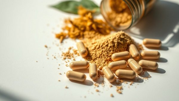 Kratom capsules and powder on table, kratom cannabis usage among seniors
