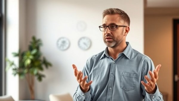 Man discussing methods for fighting inflammation naturally indoors.