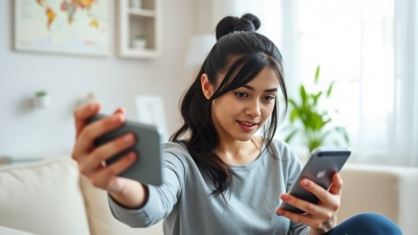 Young woman using telehealth for mental health crises