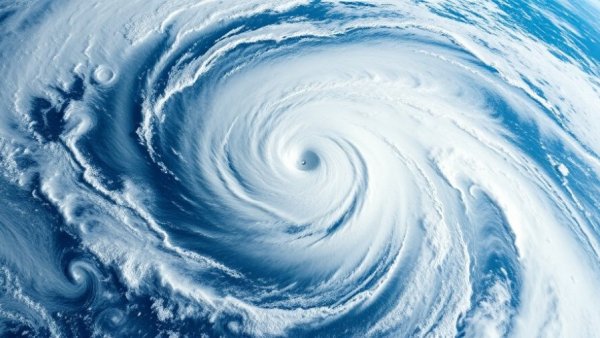Hurricane Lowell's spiraling clouds viewed from satellite