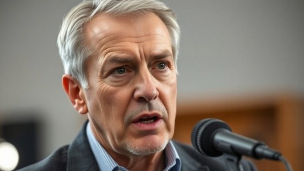 Middle-aged man in a studio, speaking about being financially ahead of most Americans