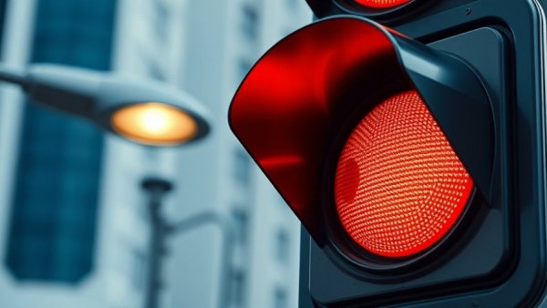 Red traffic light and streetlight, safer streets in New Orleans East.