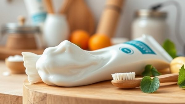 Homemade anti-tartar toothpaste recipe showing effective results.