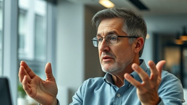 Man preparing for a bear market in retirement advice video.