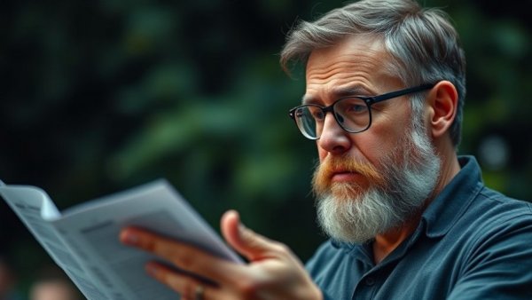 Middle-aged man discussing signs of nutritional deficiency, cinematic shot.