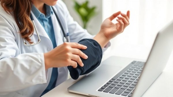 Doctor checking blood pressure to highlight strokes rising in younger adults.