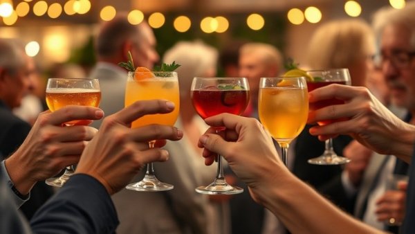 Older adults engaging in heavy drinking at a social event