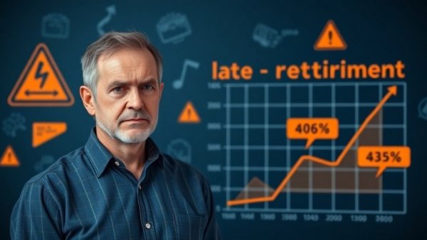 Man highlighting why most people retire too late, with graph.