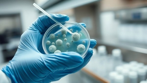 Scientist studying bacteria related to antibiotic-resistant shigella infection.