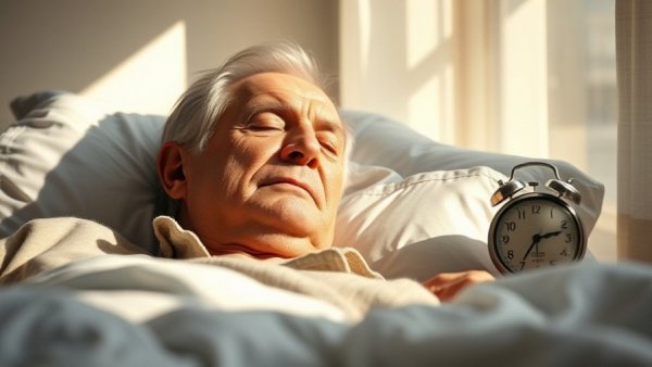 Older man napping peacefully in daylight, relating to dementia risk.