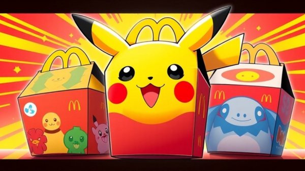 Pokémon Happy Meals return at McDonald's with themed boxes featuring Pikachu.