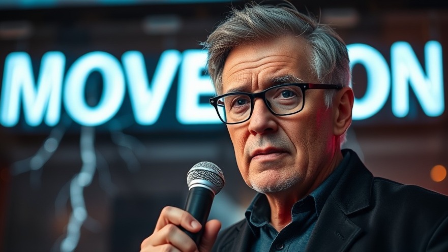 Mid-60s man reflecting on emotional aspects of retirement, speaking with a microphone.