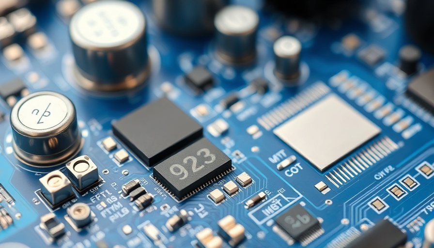 Close-up of blue circuit board with electronic components, illustrating cheap home automation sensors.