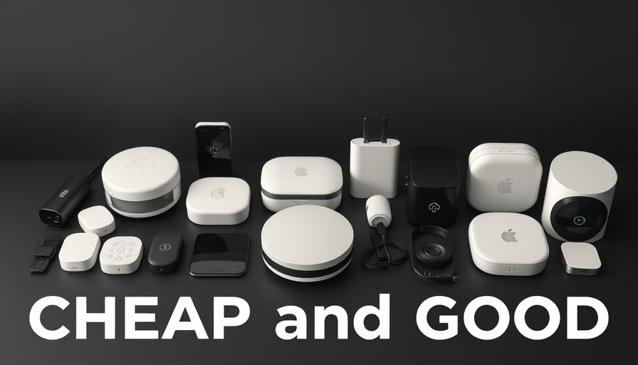 Affordable smart home devices on display with 'CHEAP and GOOD' text.