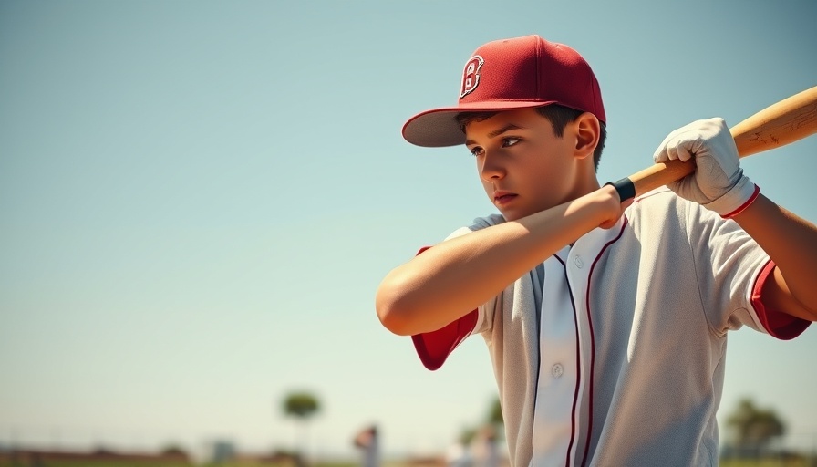 Young player inspired by LSU College World Series, practicing baseball swing.