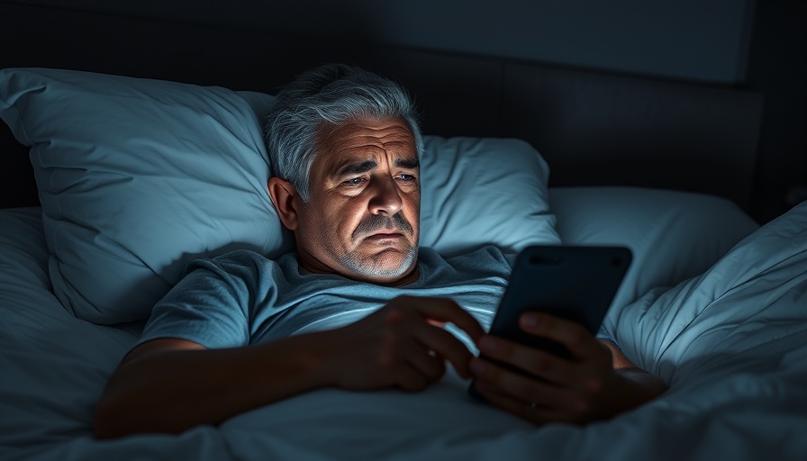 Middle-aged man in bed looking worried, potential retirement concerns.