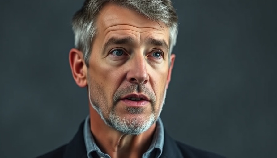 Middle-aged man discussing potential benefits, Red Onion Juice for Hair Growth.