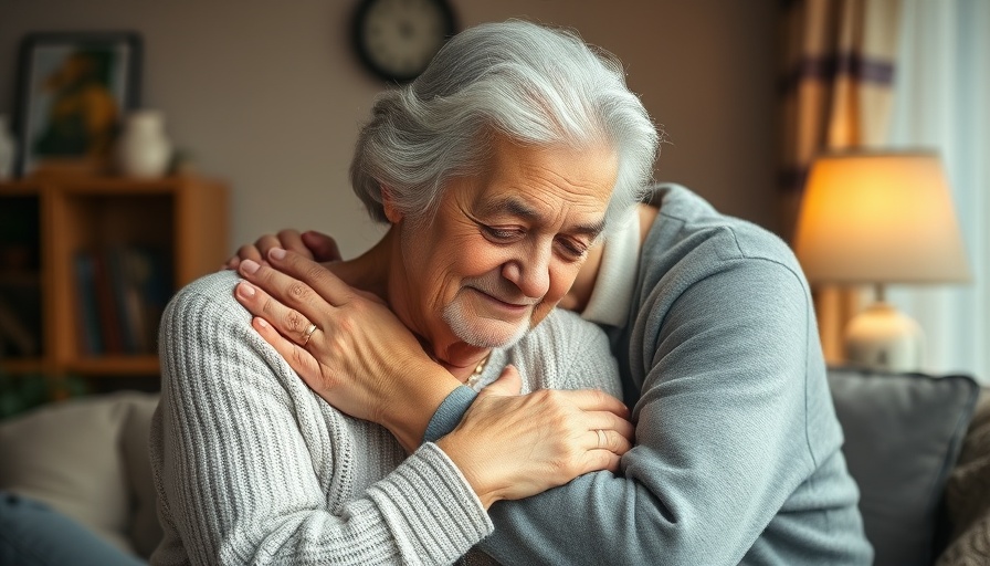 Elderly couple embracing, Alzheimer's prevention care