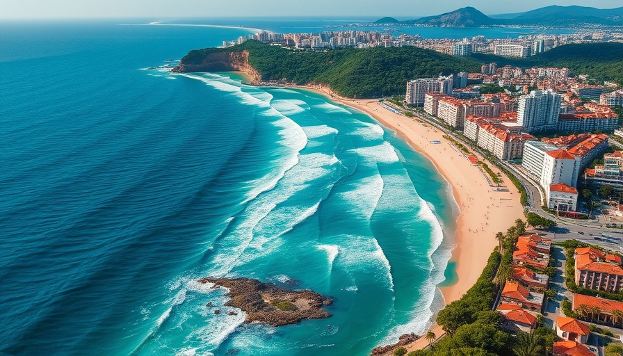 Scenic aerial view of Puerto Vallarta's coastline, best things to do in Puerto Vallarta.