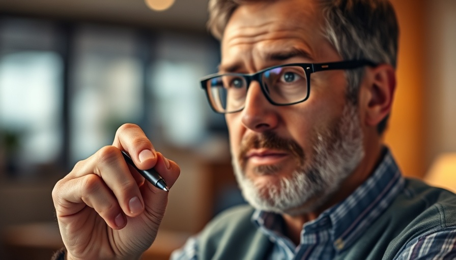 Middle-aged man presenting on treating retirement like a business