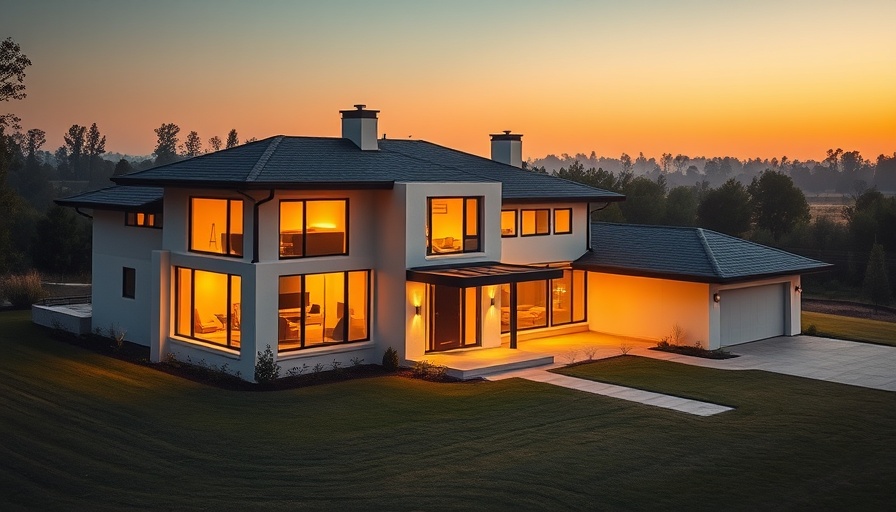 Elegant modern home with sunset backdrop, best homes in Minnesota.