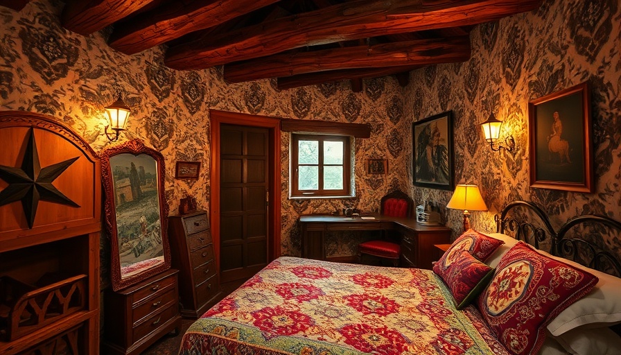 Cozy rustic bedroom with vintage decor, ideal for best cooling mattresses.