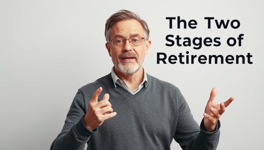 Confident man discusses retirement transition challenges.