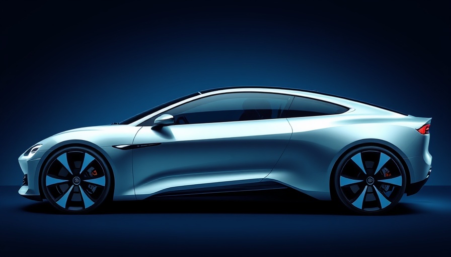 Futuristic electric vehicle concept showcasing Jaguar's luxury EV rebranding in blue frame.