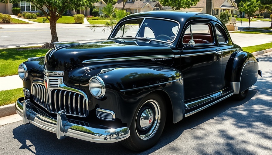 Classic vintage car parked outdoors to buy used cars.