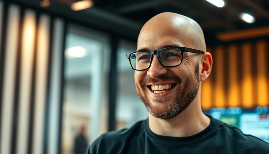 Bald man discussing CATL Battery Technology in modern setting.