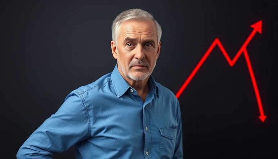 Reasons retirees go broke - concerned man with downward graph.