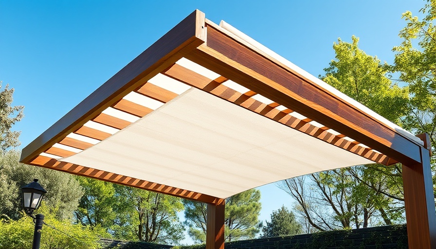 Modern pergola carport design with wooden slats