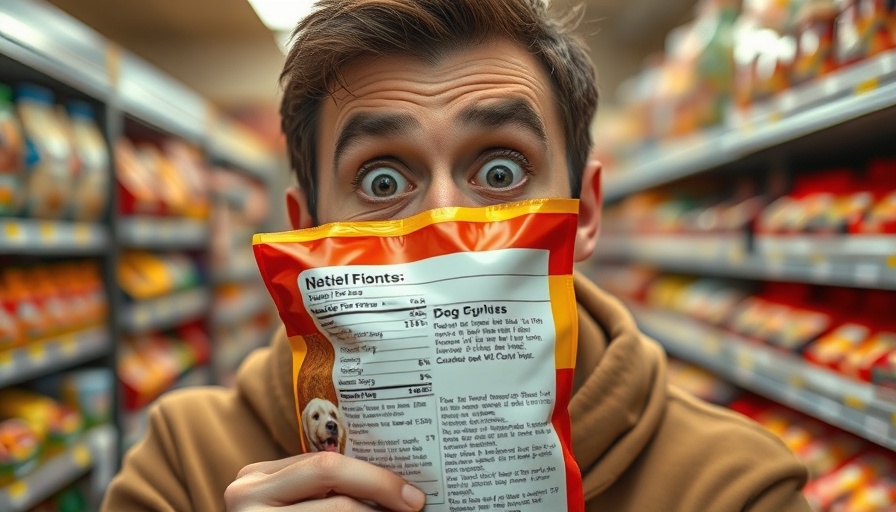 Man shocked by worst dog food ingredients on bag label.