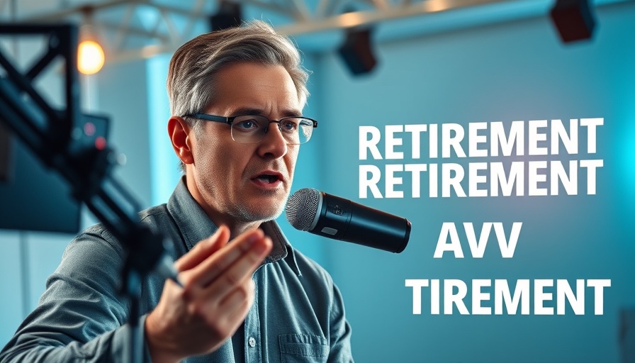 Retirement advice with engaging speaker in bright studio.