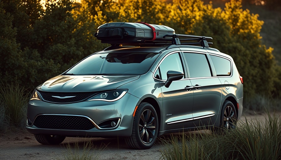 Chrysler Pacifica Grizzly Peak overlanding in grassy field.