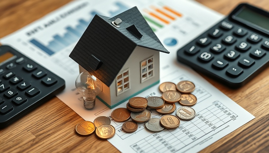 Electricity bill with house model and light bulb representing fixed-rate vs. variable-rate plans.