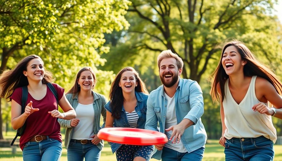 Group playing Frisbee in park, showcasing American ingenuity.