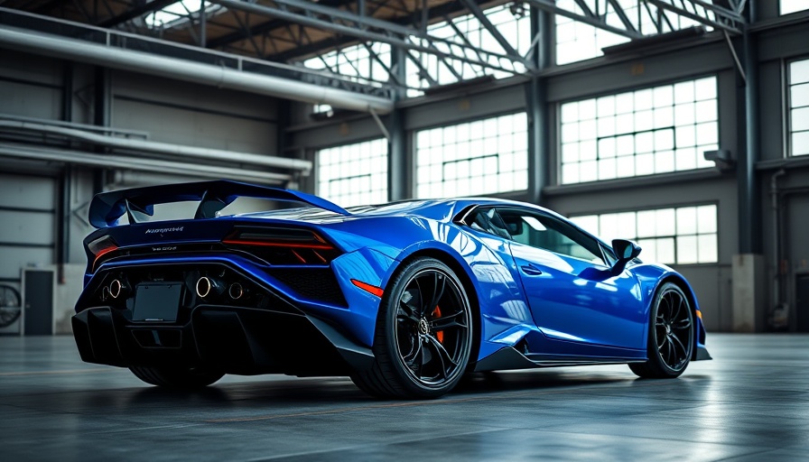 Sleek Lamborghini Lanzador PHEV in spacious garage