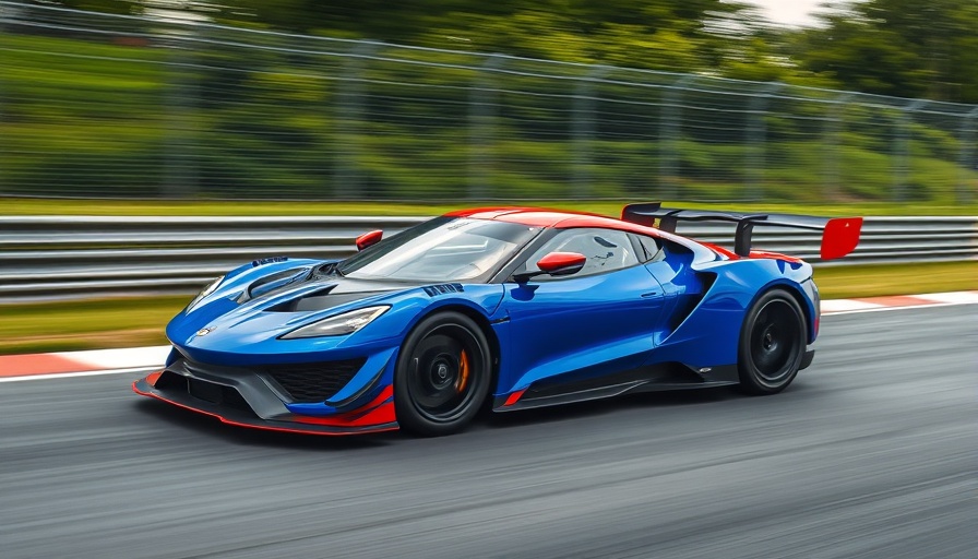 Max Verstappen GT racing car speeding on track, debut.