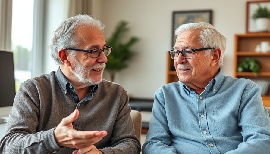 Engaged older couple discussing health and relationships after 60.