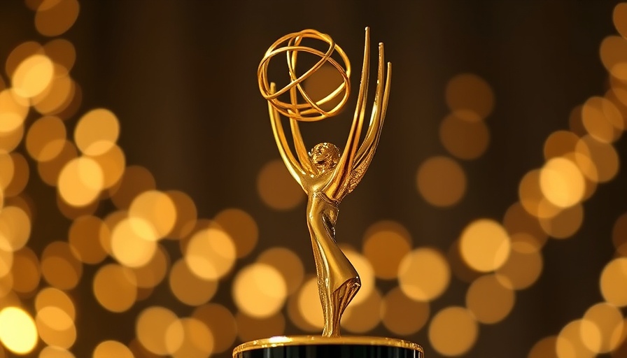 Close-up of Emmy Award trophy, 2025 Emmy Awards Highlights.
