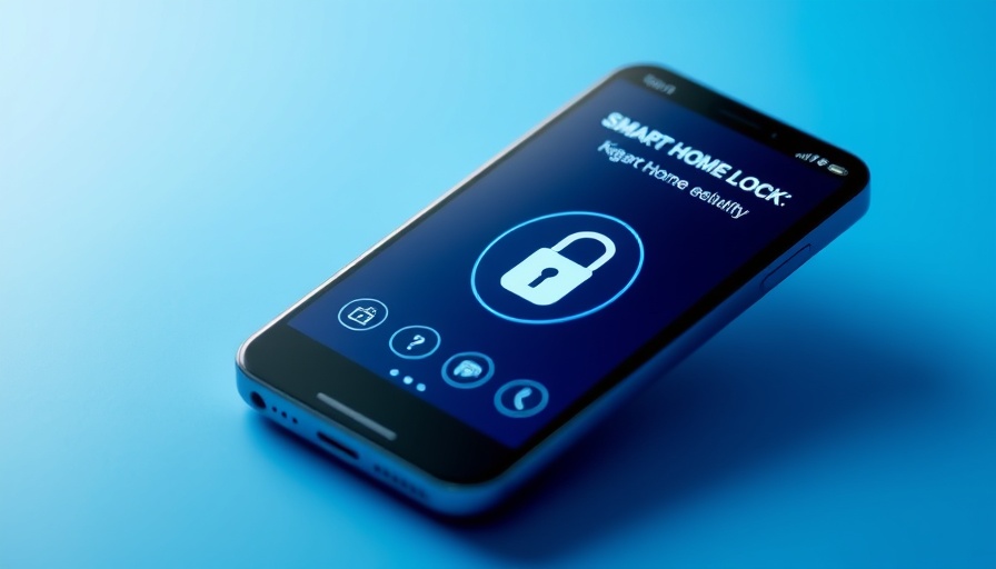 Smart home technology interface on smartphone screen.