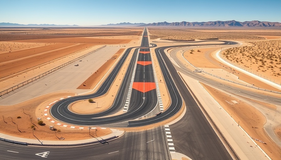 Aerial view of Willow Springs Raceway improvements with new track layout.