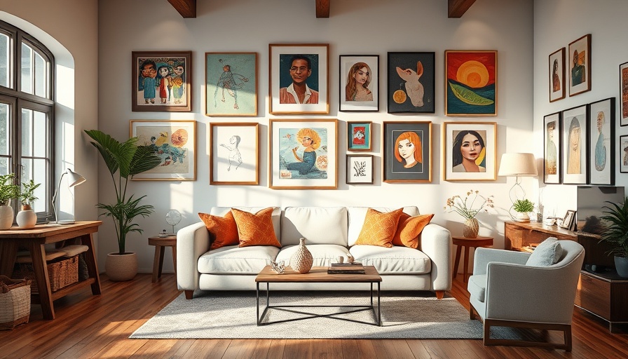 Best online framing service display in a modern living room.