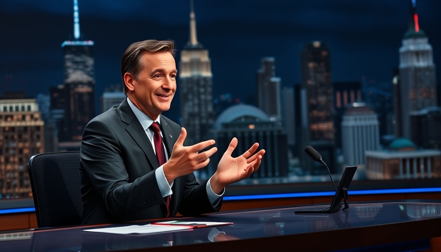Talk show host returns; engaging on set of Jimmy Kimmel's show.