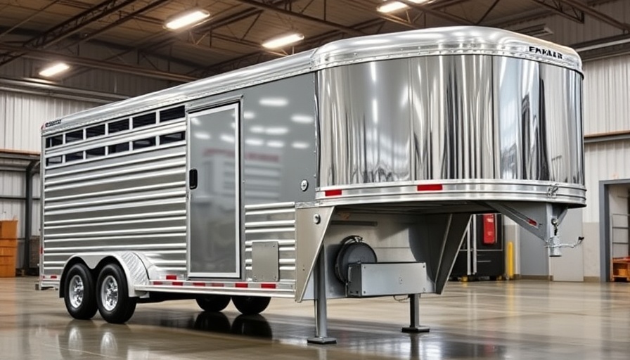 Modern shiny trailer indoors exploring triple-axle trailer myth