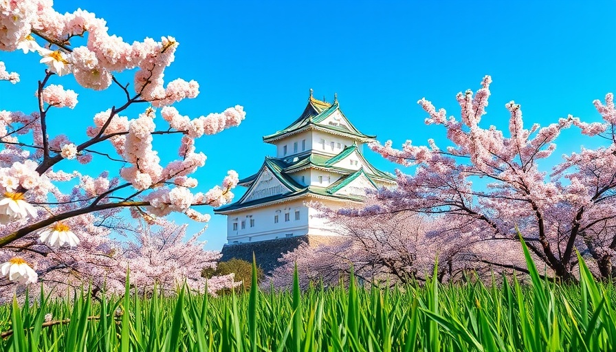 Osaka Castle with cherry blossoms, a best thing to do in Osaka Japan.