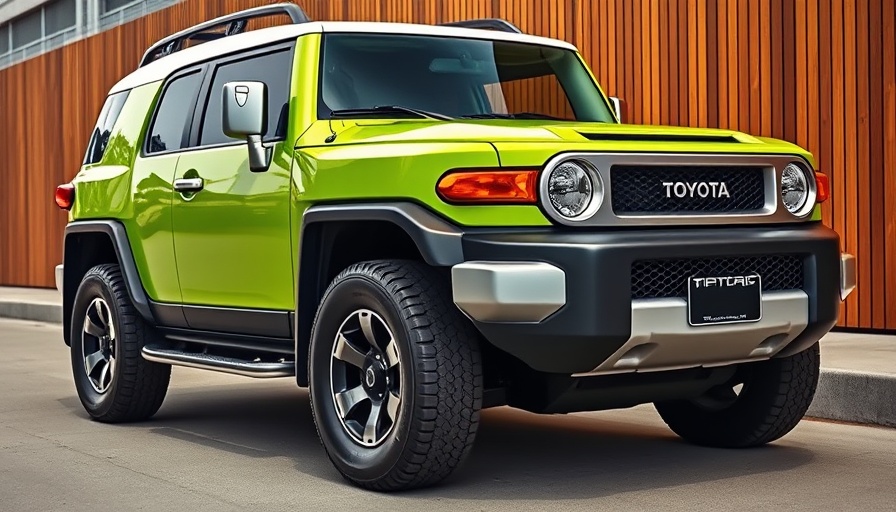 Lime green Toyota FJ Cruiser showcasing modern design