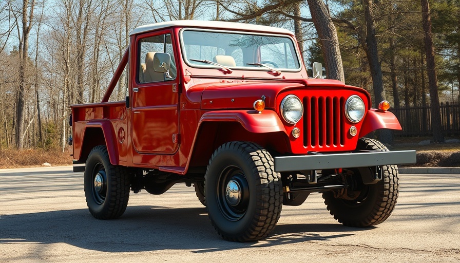 Vintage off-road vehicle displayed in driveway, buy used cars.