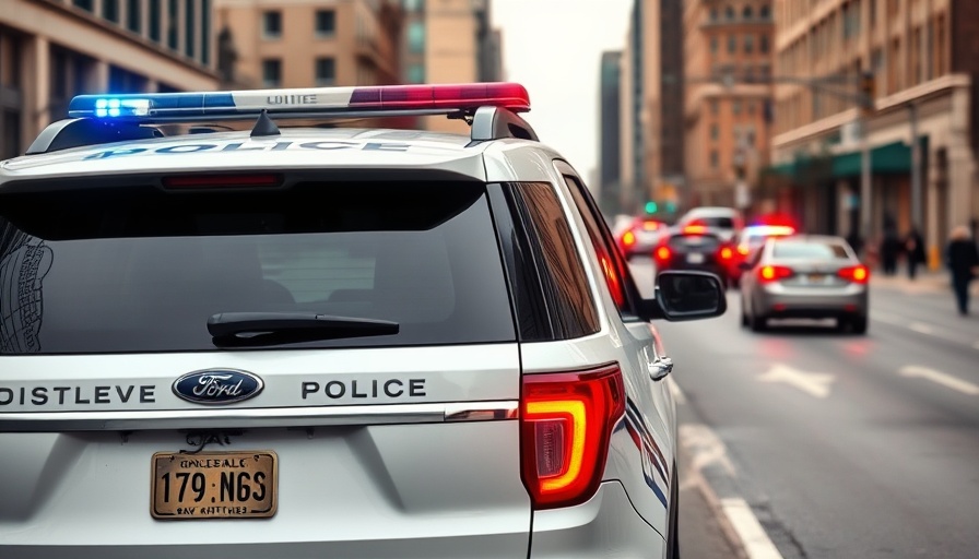 Orleans Levee District police vehicle on city street